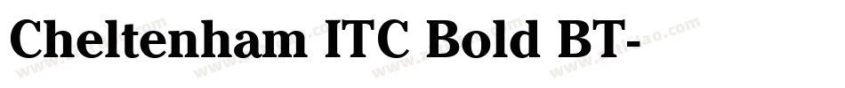 Cheltenham ITC Bold BT字体转换